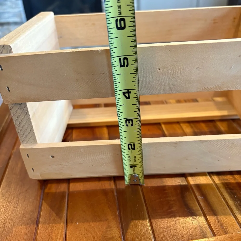 Napa Valley Single row 10x6x6” wooden disk crate square label